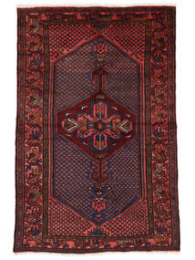  Orientalischer Zanjan Teppich 135X238 Schwarz/Dunkelrot Wolle, Persien/Iran Carpetvista