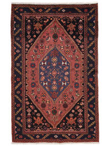 絨毯 ペルシャ ザンジャン 133X216 ブラック/ダークレッド (ウール, ペルシャ/イラン)