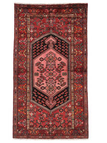 121X220 Zanjan Vloerkleed Oosters Donkerrood/Zwart (Wol, Perzië/Iran) Carpetvista