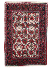 Tapis Bidjar 108X160 Noir/Rouge Foncé (Laine, Perse/Iran)