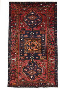 絨毯 ペルシャ ザンジャン 129X220 ブラック/ダークレッド (ウール, ペルシャ/イラン)