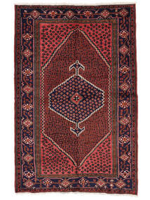  135X208 Zanjan Vloerkleed Zwart/Donkerrood Perzië/Iran Carpetvista