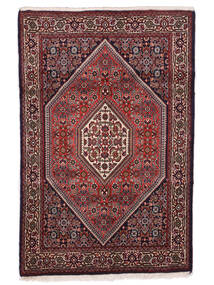 90X138 Dywan Orientalny Bidżar Czarny/Ciemnoczerwony (Wełna, Persja/Iran) Carpetvista
