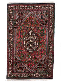92X147 絨毯 オリエンタル ビジャー ブラック/ダークレッド (ウール, ペルシャ/イラン) Carpetvista