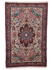  Oriental Bidjar Rug 106X161 Black/Dark Red Wool, Persia/Iran Carpetvista