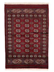 絨毯 パキスタン ブハラ 3Ply 125X185 黒/深紅色の (ウール, パキスタン)
