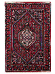 100X148 Alfombra Oriental Bidjar Negro/Rojo Oscuro (Lana, Persia/Irán) Carpetvista