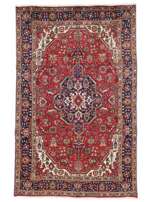  Persialainen Tabriz Matot 194X308 Tummanpunainen/Ruskea Carpetvista