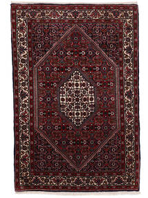 絨毯 ペルシャ ビジャー 93X137 ブラック/ダークレッド (ウール, ペルシャ/イラン)