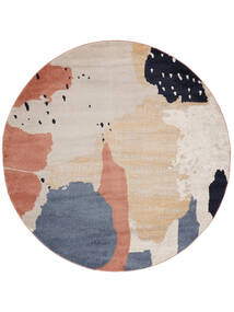 Bel Air Ø 200 Blue/Beige Abstract Round Rug