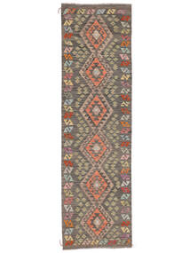  Kilim Afegão Old Style Tapete 84X291 Lã Castanho/Laranja Pequeno Carpetvista