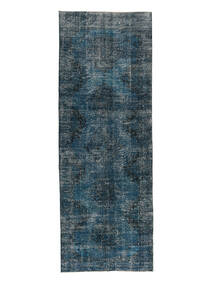  Colored Vintage - Turkiet 140X392 Vintage Wool Rug Black/Dark Blue Small Carpetvista