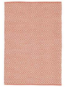  140X200 Washable Small Solveig Rug - Coral Red/White Cotton