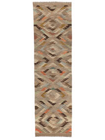 絨毯 キリム Ariana Trend 82X291 廊下 カーペット 茶色/オレンジ (ウール, アフガニスタン)