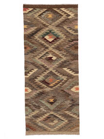 83X195 絨毯 キリム Ariana Trend モダン 廊下 カーペット 茶色/ブラック (ウール, アフガニスタン) Carpetvista