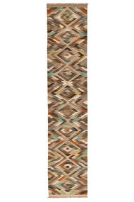  Kilim Ariana Trend Rug 80X388 Wool Brown/Orange Small Carpetvista