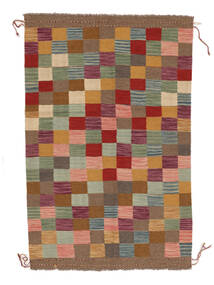 113X173 Kilim Ariana Trend Rug Modern Brown/Dark Red (Wool, Afghanistan) Carpetvista