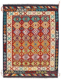 154X201 絨毯 オリエンタル キリム アフガン オールド スタイル 深紅色の/黒 (ウール, アフガニスタン)