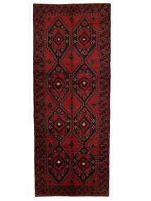 Tapete Oriental Balúchi 150X385 Passadeira Preto/Vermelho Escuro (Lã, Afeganistão)