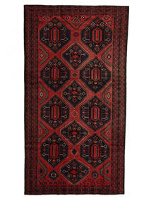 Beluch Matot Matto 215X400 Musta/Tummanpunainen Villa, Afganistan Carpetvista