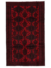  バルーチ 絨毯 180X310 ウール 黒/深紅色の 