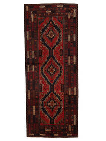 160X400 Tapete Balúchi Oriental Passadeira Preto/Vermelho Escuro (Lã, Afeganistão) Carpetvista