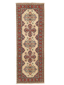 Tapete Kazak Fine 65X195 Passadeira Vermelho Escuro/Laranja (Lã, Afeganistão)