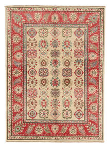 145X198 Tapete Kazak Fine Oriental Castanho/Vermelho Escuro (Lã, Afeganistão) Carpetvista