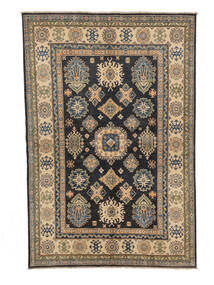  Orientalisk Kazak Fine Matta 147X224 Brun/Svart Ull, Afghanistan Carpetvista