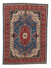  Orientalsk Kazak Fine Tæppe 151X206 Mørkerød/Sort Uld, Afghanistan Carpetvista