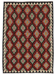 Kilim Afghan Old Style Rug 129X180 Black/Dark Red (Wool, Afghanistan)