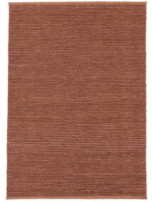  160X230 Jute Ribbed Rosso Rame Tappeto