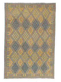 Kelim Afghan Old Style Teppe 201X293 Oransje/Brun Ull, Afghanistan Carpetvista