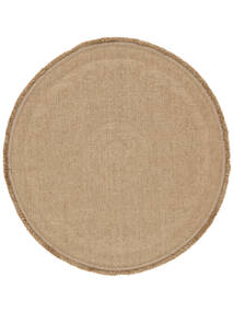Minelli - Fringes インドア/アウトドア用ラグ 洗える Ø 160 ベージュ 円形 ラウンド 絨毯