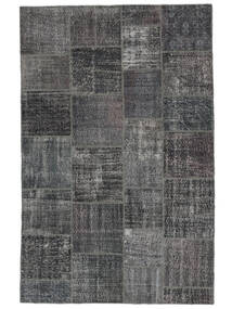 200X300 絨毯 パッチワーク モダン ブラック/ダークグレー (ウール, トルコ) Carpetvista