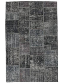 197X300 Patchwork Rug Modern Black/Dark Grey (Wool, Turkey) Carpetvista