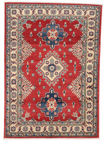  Orientalischer Kazak Fine Teppich 101X141 Dunkelrot/Schwarz Wolle, Afghanistan Carpetvista