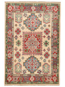  81X118 Kazak Fine Teppich Beige/Grün Afghanistan Carpetvista