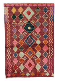  Moroccan Berber - Afghanistan 122X183 ウール 絨毯 深紅色の/茶 小 