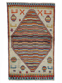 絨毯 Moroccan Berber - Afghanistan 86X144 茶色/ダークレッド (ウール, アフガニスタン)