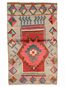  Moroccan Berber - Afghanistan 85X139 ウール 絨毯 茶色/ダークレッド 小 Carpetvista