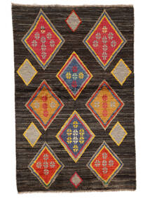  Moroccan Berber - Afghanistan 90X138 Wool Rug Black/Dark Red Small Carpetvista