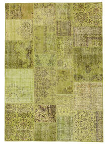  Patchwork - Turkiet 170X240 Vintage Wool Rug Dark Yellow/Green 