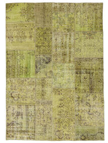  Patchwork - Turkiet 170X240 Vintage Wool Rug Dark Yellow/Dark Green 
