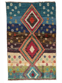91X142 絨毯 Moroccan Berber - Afghanistan モダン ブラック/ダークレッド (ウール, アフガニスタン) Carpetvista