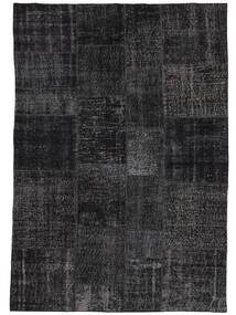 Patchwork - Turkiet Rug 170X240 Black Wool, Turkey Carpetvista