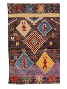  Moroccan Berber - Afghanistan 88X137 Wool Rug Dark Red/Black Small Carpetvista