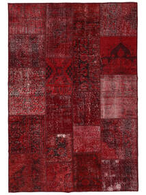  Patchwork - Turkiet 140X200 Vintage Wool Rug Dark Red/Black Small Carpetvista