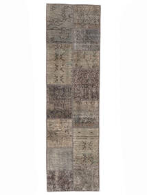 60X200 絨毯 パッチワーク モダン 廊下 カーペット 茶色/ダークグレー (ウール, トルコ) Carpetvista
