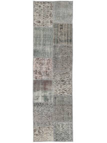  Patchwork - Turkiet 60X200 Vintage Tapete Lã Cinza Escuro/Cinzento Pequeno Carpetvista